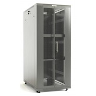 Hyperline TTB-2268-DD-RAL7035 Шкаф напольный 19-дюймовый, 22U, 1166x600х800 мм (ВхШхГ), передняя и задняя распашные перфорированные двери (75%), ручка с замком, крыша нового типа, цвет серый (RAL 7035) (разобранный)