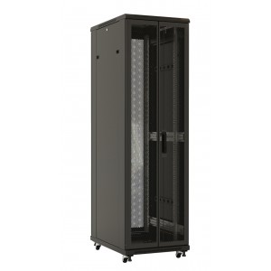 Hyperline TTB-2766-DD-RAL9004 Шкаф напольный 19-дюймовый, 27U, 1388x600х600 мм (ВхШхГ), передняя и задняя распашные перфорированные двери (75%), ручка с замком, крыша нового типа, цвет черный (RAL 9004) (разобранный) Hyperline TTB-2766-DD-RAL9004 Шкаф напольный 19-дюймовый, 27U, 1388x600х600 мм (ВхШхГ), передняя и задняя распашные перфорированные двери (75%), ручка с замком, крыша нового типа, цвет черный (RAL 9004) (разобранный)