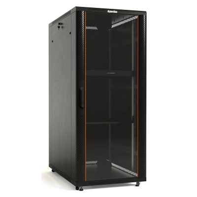 Hyperline TTB-2788-AS-RAL9004 Шкаф напольный 19-дюймовый, 27U, 1388x800х800 мм (ВхШхГ), передняя дверь стеклянная, задняя дверь сплошная, ручка с замком, 2 вертикальных кабельных организатора, цвет черный (RAL 9004) (разобранный) Hyperline TTB-2788-AS-RAL9004 Шкаф напольный 19-дюймовый, 27U, 1388x800х800 мм (ВхШхГ), передняя дверь стеклянная, задняя дверь сплошная, ручка с замком, 2 вертикальных кабельных организатора, цвет черный (RAL 9004) (разобранный)