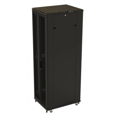 Hyperline TTB-3768-DD-RAL9004 Шкаф напольный 19-дюймовый, 37U, 1833x600х800 мм (ВхШхГ), передняя и задняя распашные перфорированные двери (75%), ручка с замком, крыша нового типа, цвет черный (RAL 9004) (разобранный) Hyperline TTB-3768-DD-RAL9004 Шкаф напольный 19-дюймовый, 37U, 1833x600х800 мм (ВхШхГ), передняя и задняя распашные перфорированные двери (75%), ручка с замком, крыша нового типа, цвет черный (RAL 9004) (разобранный)