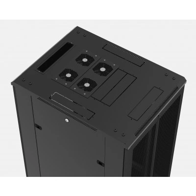 Hyperline TTB-4768-AS-RAL9004 Шкаф напольный 19-дюймовый, 47U, 2277x600х800 мм (ВхШхГ), передняя стеклянная дверь со стальными перфорированными боковинами, задняя дверь сплошная, ручка с замком, крыша нового типа, цвет черный (RAL 9004) (разобранный) Hyperline TTB-4768-AS-RAL9004 Шкаф напольный 19-дюймовый, 47U, 2277x600х800 мм (ВхШхГ), передняя стеклянная дверь со стальными перфорированными боковинами, задняя дверь сплошная, ручка с замком, крыша нового типа, цвет черный (RAL 9004) (разобранный)