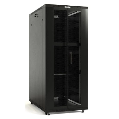 Hyperline TTB-4768-DD-RAL9004 Шкаф напольный 19-дюймовый, 47U, 2277x600х800 мм (ВхШхГ), передняя и задняя распашные перфорированные двери (75%), ручка с замком, крыша нового типа, цвет черный (RAL 9004) (разобранный) Hyperline TTB-4768-DD-RAL9004 Шкаф напольный 19-дюймовый, 47U, 2277x600х800 мм (ВхШхГ), передняя и задняя распашные перфорированные двери (75%), ручка с замком, крыша нового типа, цвет черный (RAL 9004) (разобранный)