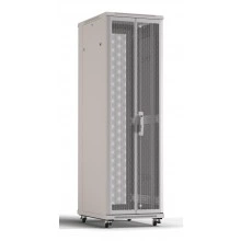 Hyperline TTR-2268-DD-RAL7035 Шкаф напольный 19-дюймовый, 22U, 1166x600х800 мм (ВхШхГ), передняя и задняя распашные перфорированные двери (75%), ручка с замком, цвет серый (RAL 7035) (разобранный)