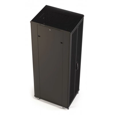 Hyperline TTR-2281-DD-RAL9005 Шкаф напольный 19-дюймовый, 22U, 1166x800х1000 мм (ВхШхГ), передняя и задняя распашные перфорированные двери (75%), ручка с замком, 2 вертикальных кабельных организатора, цвет черный (RAL 9005) (разобранный) Hyperline TTR-2281-DD-RAL9005 Шкаф напольный 19-дюймовый, 22U, 1166x800х1000 мм (ВхШхГ), передняя и задняя распашные перфорированные двери (75%), ручка с замком, 2 вертикальных кабельных организатора, цвет черный (RAL 9005) (разобранный)