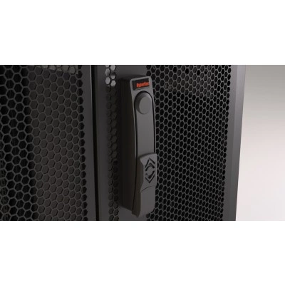 Hyperline TTR-2281-DD-RAL9005 Шкаф напольный 19-дюймовый, 22U, 1166x800х1000 мм (ВхШхГ), передняя и задняя распашные перфорированные двери (75%), ручка с замком, 2 вертикальных кабельных организатора, цвет черный (RAL 9005) (разобранный) Hyperline TTR-2281-DD-RAL9005 Шкаф напольный 19-дюймовый, 22U, 1166x800х1000 мм (ВхШхГ), передняя и задняя распашные перфорированные двери (75%), ручка с замком, 2 вертикальных кабельных организатора, цвет черный (RAL 9005) (разобранный)