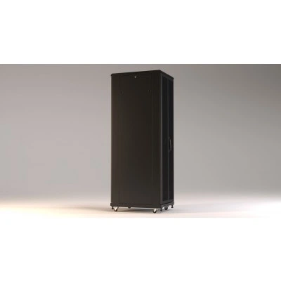 Hyperline TTR-2761-DD-RAL9005 Шкаф напольный 19-дюймовый, 27U, 1388x600х1000 мм (ВхШхГ), передняя и задняя распашные перфорированные двери (75%), ручка с замком, цвет черный (RAL 9005) (разобранный) Hyperline TTR-2761-DD-RAL9005 Шкаф напольный 19-дюймовый, 27U, 1388x600х1000 мм (ВхШхГ), передняя и задняя распашные перфорированные двери (75%), ручка с замком, цвет черный (RAL 9005) (разобранный)