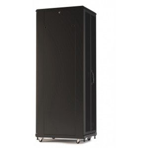 Hyperline TTR-2766-DD-RAL9005 Шкаф напольный 19-дюймовый, 27U, 1388x600х600 мм (ВхШхГ), передняя и задняя распашные перфорированные двери (75%), ручка с замком, цвет черный (RAL 9005) (разобранный) Hyperline TTR-2766-DD-RAL9005 Шкаф напольный 19-дюймовый, 27U, 1388x600х600 мм (ВхШхГ), передняя и задняя распашные перфорированные двери (75%), ручка с замком, цвет черный (RAL 9005) (разобранный)