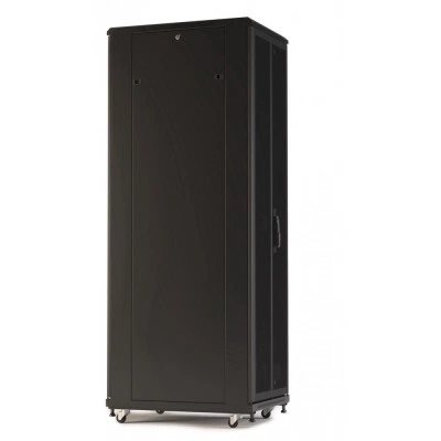 Hyperline TTR-2766-DD-RAL9005 Шкаф напольный 19-дюймовый, 27U, 1388x600х600 мм (ВхШхГ), передняя и задняя распашные перфорированные двери (75%), ручка с замком, цвет черный (RAL 9005) (разобранный) Hyperline TTR-2766-DD-RAL9005 Шкаф напольный 19-дюймовый, 27U, 1388x600х600 мм (ВхШхГ), передняя и задняя распашные перфорированные двери (75%), ручка с замком, цвет черный (RAL 9005) (разобранный)
