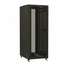 Hyperline TTR-3761-DD-RAL9005 Шкаф напольный 19-дюймовый, 37U, 1833x600х1000 мм (ВхШхГ), передняя и задняя распашные перфорированные двери (75%), ручка с замком, цвет черный (RAL 9005) (разобранный)