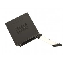 Hyperline TWB-0445-GP-RAL9004 Шкаф настенный 19-дюймовый (19), 4U, 278x600х450мм, стеклянная дверь с перфорацией по бокам, ручка с замком, цвет черный (RAL 9004) (разобранный)