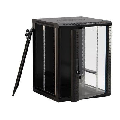 Hyperline TWB-1545-GP-RAL9004 Шкаф настенный 19-дюймовый (19), 15U, 775x600х450мм, стеклянная дверь с перфорацией по бокам, ручка с замком, цвет черный (RAL 9004) (разобранный) Hyperline TWB-1545-GP-RAL9004 Шкаф настенный 19-дюймовый (19), 15U, 775x600х450мм, стеклянная дверь с перфорацией по бокам, ручка с замком, цвет черный (RAL 9004) (разобранный)