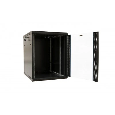 Hyperline TWB-1568-GP-RAL9004 Шкаф настенный 19-дюймовый (19), 15U, 775x600х800мм, стеклянная дверь с перфорацией по бокам, ручка с замком, цвет черный (RAL 9004) (разобранный) Hyperline TWB-1568-GP-RAL9004 Шкаф настенный 19-дюймовый (19), 15U, 775x600х800мм, стеклянная дверь с перфорацией по бокам, ручка с замком, цвет черный (RAL 9004) (разобранный)