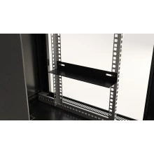 Hyperline TWB-2245-SR-RAL9004 Шкаф настенный 19-дюймовый (19), 22U, 1086x600х450мм, металлическая передняя дверь с замком, две боковые панели, цвет черный (RAL 9004) (разобранный)