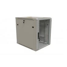 Hyperline TWB-2768-GP-RAL7035 Шкаф настенный 19-дюймовый (19), 27U, 1304x600х800мм, стеклянная дверь с перфорацией по бокам, ручка с замком, цвет серый (RAL 7035) (разобранный)