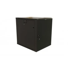 Hyperline TWB-2768-SR-RAL9004 Шкаф настенный 19-дюймовый (19), 27U, 1304x600х800мм, металлическая передняя дверь с замком, две боковые панели, цвет черный (RAL 9004) (разобранный)