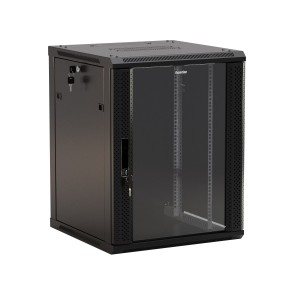 Hyperline TWB-FC-1245-GP-RAL9004 Шкаф настенный 19-дюймовый (19), 12U, 662x600х450мм, стеклянная дверь с перфорацией по бокам, ручка с замком, с возможностью установки на ножки (в комплекте), цвет черный (RAL 9004) (разобранный) Hyperline TWB-FC-1245-GP-RAL9004 Шкаф настенный 19-дюймовый (19), 12U, 662x600х450мм, стеклянная дверь с перфорацией по бокам, ручка с замком, с возможностью установки на ножки (в комплекте), цвет черный (RAL 9004) (разобранный)