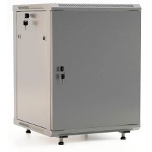 Hyperline TWB-FC-1566-SR-RAL7035 Шкаф настенный 19-дюймовый (19), 15U, 787x600х600мм, металлическая передняя дверь с замком, две боковые панели, с возможностью установки на ножки (в комплекте), цвет серый (RAL 7035) (разобранный)