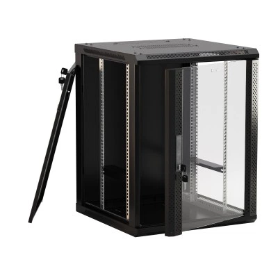 Hyperline TWB-FC-1845-GP-RAL9004 Шкаф настенный 19-дюймовый (19), 18U, 920x600х450мм, стеклянная дверь с перфорацией по бокам, ручка с замком, с возможностью установки на ножки (в комплекте), цвет черный (RAL 9004) (разобранный) Hyperline TWB-FC-1845-GP-RAL9004 Шкаф настенный 19-дюймовый (19), 18U, 920x600х450мм, стеклянная дверь с перфорацией по бокам, ручка с замком, с возможностью установки на ножки (в комплекте), цвет черный (RAL 9004) (разобранный)
