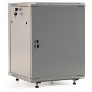 Hyperline TWB-FC-1866-SR-RAL7035 Шкаф настенный 19-дюймовый (19), 18U, 920x600х600мм, металлическая передняя дверь с замком, две боковые панели, с возможностью установки на ножки (в комплекте), цвет серый (RAL 7035) (разобранный)