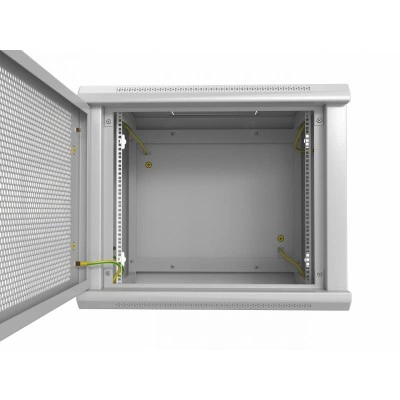 Hyperline TWL-0645-SD-RAL7035 Шкаф настенный 19-дюймовый (19), 6U, 367x600х450мм, металлическая перфорированная дверь, несъемные стенки, 1 пара профилей, цвет серый (RAL 7035) (собранный) Hyperline TWL-0645-SD-RAL7035 Шкаф настенный 19-дюймовый (19), 6U, 367x600х450мм, металлическая перфорированная дверь, несъемные стенки, 1 пара профилей, цвет серый (RAL 7035) (собранный)