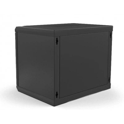 Hyperline TWL-0930-SR-RAL9005 Шкаф настенный 19-дюймовый (19), 9U, 500x600х300мм, металлическая дверь, несъемные стенки, 1 пара профилей, цвет черный (RAL 9005) (собранный) Hyperline TWL-0930-SR-RAL9005 Шкаф настенный 19-дюймовый (19), 9U, 500x600х300мм, металлическая дверь, несъемные стенки, 1 пара профилей, цвет черный (RAL 9005) (собранный)