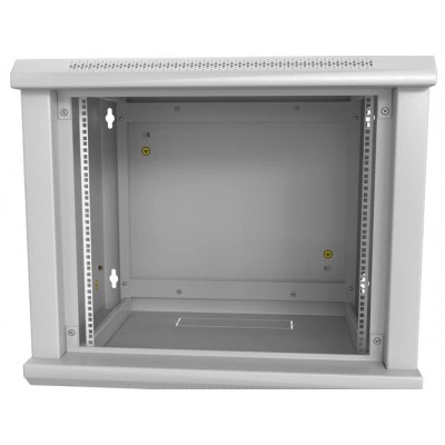 Hyperline TWL-0966-SR-RAL7035 Шкаф настенный 19-дюймовый (19), 9U, 500x600х600мм, металлическая дверь, несъемные стенки, 1 пара профилей, цвет серый (RAL 7035) (собранный) Hyperline TWL-0966-SR-RAL7035 Шкаф настенный 19-дюймовый (19), 9U, 500x600х600мм, металлическая дверь, несъемные стенки, 1 пара профилей, цвет серый (RAL 7035) (собранный)