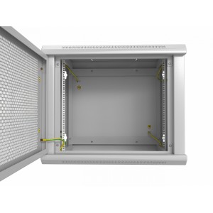 Hyperline TWL-0966-SR-RAL7035 Шкаф настенный 19-дюймовый (19), 9U, 500x600х600мм, металлическая дверь, несъемные стенки, 1 пара профилей, цвет серый (RAL 7035) (собранный) Hyperline TWL-0966-SR-RAL7035 Шкаф настенный 19-дюймовый (19), 9U, 500x600х600мм, металлическая дверь, несъемные стенки, 1 пара профилей, цвет серый (RAL 7035) (собранный)