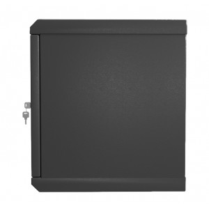 Hyperline TWL-0966-SR-RAL9005 Шкаф настенный 19-дюймовый (19), 9U, 500x600х600мм, металлическая дверь, несъемные стенки, 1 пара профилей, цвет черный (RAL 9005) (собранный) Hyperline TWL-0966-SR-RAL9005 Шкаф настенный 19-дюймовый (19), 9U, 500x600х600мм, металлическая дверь, несъемные стенки, 1 пара профилей, цвет черный (RAL 9005) (собранный)