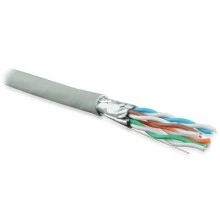 Hyperline UFTP4-C6-S23-IN-LSZH-GY-500 (500 м) Кабель витая пара, экранир. U/FTP, кат. 6, 4 пары (23 AWG), одножил. (solid), кажд.пара в фольге, LSZH, нг(А)-HF, –20°C–+60°C, серый-гарантия: 15 лет компон., 25 лет системная