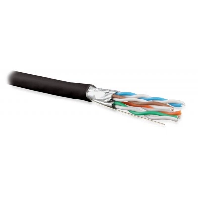 Hyperline UFTP4-C6A-S23-IN-LSZH-BK-500 (500 м) Кабель витая пара U/FTP, кат. 6a (10GBE), 4 пары (23AWG), одножильный (solid), каждая пара в экране, без общего экрана, нг(A)-HF, –20°C – +60°C, черный Hyperline UFTP4-C6A-S23-IN-LSZH-BK-500 (500 м) Кабель витая пара U/FTP, кат. 6a (10GBE), 4 пары (23AWG), одножильный (solid), каждая пара в экране, без общего экрана, нг(A)-HF, –20°C – +60°C, черный
