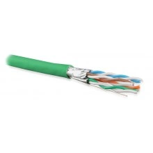 Hyperline UFTP4-C6A-S23-IN-LSZH-GN-500 (500 м) Кабель витая пара U/FTP, кат. 6a (10GBE), 4 пары (23AWG), одножильный (solid), каждая пара в экране, без общего экрана, нг(A)-HF, –20°C – +60°C, зеленый