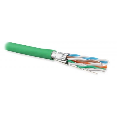 Hyperline UFTP4-C6A-S23-IN-LSZH-GN-500 (500 м) Кабель витая пара U/FTP, кат. 6a (10GBE), 4 пары (23AWG), одножильный (solid), каждая пара в экране, без общего экрана, нг(A)-HF, –20°C – +60°C, зеленый Hyperline UFTP4-C6A-S23-IN-LSZH-GN-500 (500 м) Кабель витая пара U/FTP, кат. 6a (10GBE), 4 пары (23AWG), одножильный (solid), каждая пара в экране, без общего экрана, нг(A)-HF, –20°C – +60°C, зеленый