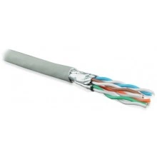 Hyperline UFTP4-C6A-S23-IN-LSZH-GY-500 (500 м) Кабель витая пара U/FTP, кат. 6a (10GBE), 4 пары (23AWG), одножильный (solid), каждая пара в экране, без общего экрана, нг(A)-HF, –20°C – +60°C, серый