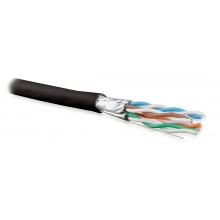 Hyperline UFTP4-C6A-S23-IN-PVC-BK-500 (500 м) Кабель витая пара U/FTP, категория 6a (10GBE), 4 пары (23AWG), одножильный (solid), каждая пара в экране, без общего экрана, PVC, черный
