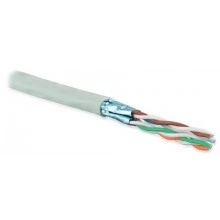 Hyperline UFTP4-C6A-S23-IN-PVC-GY-500 (500 м) Кабель витая пара U/FTP, категория 6a (10GBE), 4 пары (23AWG), одножильный (solid), каждая пара в экране, без общего экрана, PVC, серый