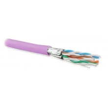 Hyperline UFTP4-C6A-S23-IN-PVC-PK-500 (500 м) Кабель витая пара U/FTP, категория 6a (10GBE), 4 пары (23AWG), одножильный (solid), каждая пара в экране, без общего экрана, PVC, розовый