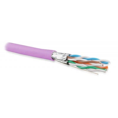 Hyperline UFTP4-C6A-S23-IN-PVC-PK-500 (500 м) Кабель витая пара U/FTP, категория 6a (10GBE), 4 пары (23AWG), одножильный (solid), каждая пара в экране, без общего экрана, PVC, розовый Hyperline UFTP4-C6A-S23-IN-PVC-PK-500 (500 м) Кабель витая пара U/FTP, категория 6a (10GBE), 4 пары (23AWG), одножильный (solid), каждая пара в экране, без общего экрана, PVC, розовый