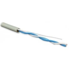 Hyperline UUTP1-C5-P24-IN-LSZH-GY-500 (500 м) Кабель витая пара, неэкранированная U/UTP, категория 5, 1 пара (24 AWG), многожильный (patсh), LSZH, нг(A)-HF, -20°C - +75°C, серый