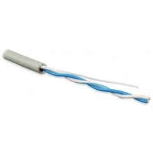 Hyperline UUTP1-C5-S24-IN-LSZH-GY-500 (500 м) Кабель витая пара, неэкранированная U/UTP, категория 5, 1 пара (24 AWG), одножильный (solid), LSZH, –20°C – +75°C, серый