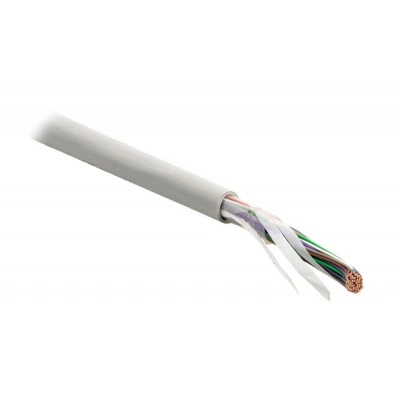 Hyperline UUTP10-C3-S24-IN-PVC-GY Кабель витая пара, неэкранированная U/UTP, категория 3, 10 пар (24 AWG), одножильный (solid), PVC, -10°C - +50°C, серый