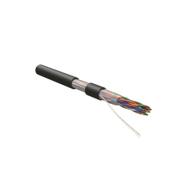 Hyperline UUTP10W-C5-S24-OUT-PE-BK Кабель витая пара, неэкранированная U/UTP, категория 5, 10 пар (24 AWG), одножильный (solid), внешний, PE, -40°C – +60°C, черный