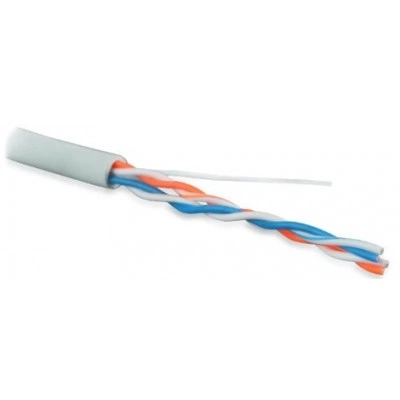 Hyperline UUTP2-C5-P24-IN-LSZH-GY-500 (500 м) Кабель витая пара, неэкранированная U/UTP, категория 5, 2 пары (24 AWG), многожильный (patсh), LSZH, нг(A)-HF, -20°C - +75°C, серый