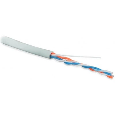 Hyperline UUTP2-C5-S24-IN-LSZH-GY-500 (500 м) Кабель витая пара, неэкранированная U/UTP, категория 5, 2 пары (24 AWG), одножильный (solid), LSZH, нг(А)-HF, -20°C - +75°C, серый