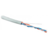 Hyperline UUTP2-C5-S24-IN-PVC-GY-500 (500 м) Кабель витая пара, неэкранированная U/UTP, категория 5, 2 пары (24 AWG), одножильный (solid), PVC, -20°C – +75°C, серый
