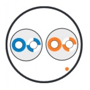 Hyperline UUTP2-C5-S24-IN-PVC-GY-500 (500 м) Кабель витая пара, неэкранированная U/UTP, категория 5, 2 пары (24 AWG), одножильный (solid), PVC, -20°C – +75°C, серый Hyperline UUTP2-C5-S24-IN-PVC-GY-500 (500 м) Кабель витая пара, неэкранированная U/UTP, категория 5, 2 пары (24 AWG), одножильный (solid), PVC, -20°C – +75°C, серый