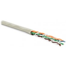 Hyperline UUTP4-C5E-P24-IN-LSZH-GY-100 (100 м) Кабель витая пара, неэкранированная U/UTP, категория 5e, 4 пары (24 AWG), многожильный (patсh), LSZH, нг(А)-HF, -20°C – +75°C, серый