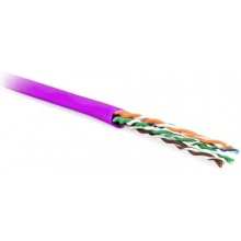 Hyperline UUTP4-C5E-P24-IN-LSZH-PK-305 (305 м) Кабель витая пара, неэкранированная U/UTP, категория 5e, 4 пары (24 AWG), многожильный (patсh), LSZH, нг(А)-HF, -20°C – +75°C, розовый