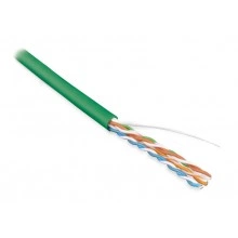 Hyperline UUTP4-C5E-S24-IN-LSZH-GN-100 (100 м) Кабель витая пара, неэкран. U/UTP, категория 5e, 4 пары (24 AWG), одножильный (solid), LSZH, нг(А)-HF, -20°C – +75°C, зеленый - гарантия: 15 лет компонентная, 25 лет системная