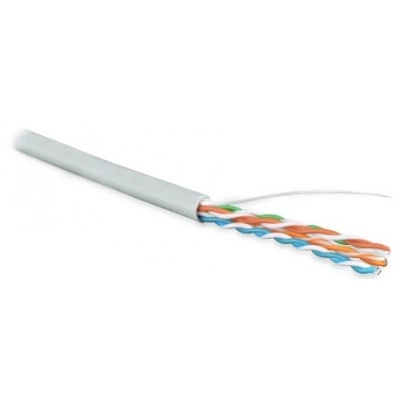 Hyperline UUTP4-C5E-S24-IN-LSZH-GY-305 (305 м) Кабель витая пара, неэкранированная U/UTP, категория 5e, 4 пары (24 AWG), одножильный(solid), LSZH, нг(А)-HF, -20°C – +75°C, серый - гарантия:15 лет компонентная, 25 лет системная