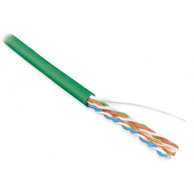 Hyperline UUTP4-C5E-S24-IN-PVC-GN-100 (100 м) Кабель витая пара, неэкранированная U/UTP, категория 5e, 4 пары (24 AWG), одножильный (solid), PVC, -20°C – +75°C, зеленый - гарантия: 15 лет компонентная, 25 лет системная Hyperline UUTP4-C5E-S24-IN-PVC-GN-100 (100 м) Кабель витая пара, неэкранированная U/UTP, категория 5e, 4 пары (24 AWG), одножильный (solid), PVC, -20°C – +75°C, зеленый - гарантия: 15 лет компонентная, 25 лет системная